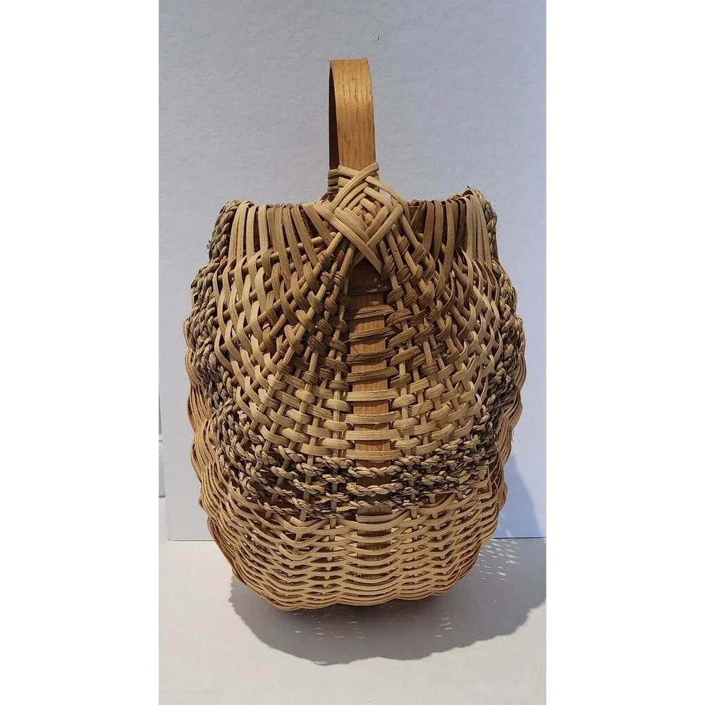 Beautiful Handmade Woven Hanging Basket 11.5